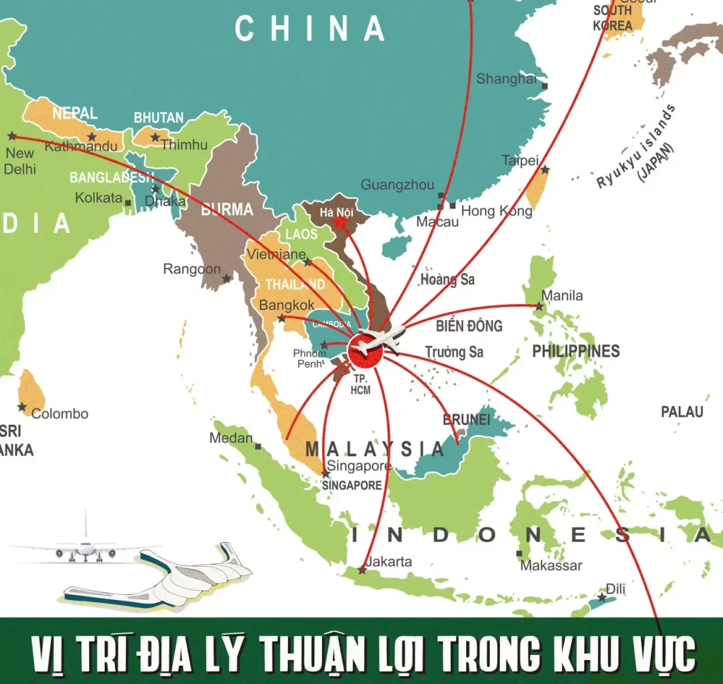 Vị trí Sân bay quốc tế Long Thành Airport