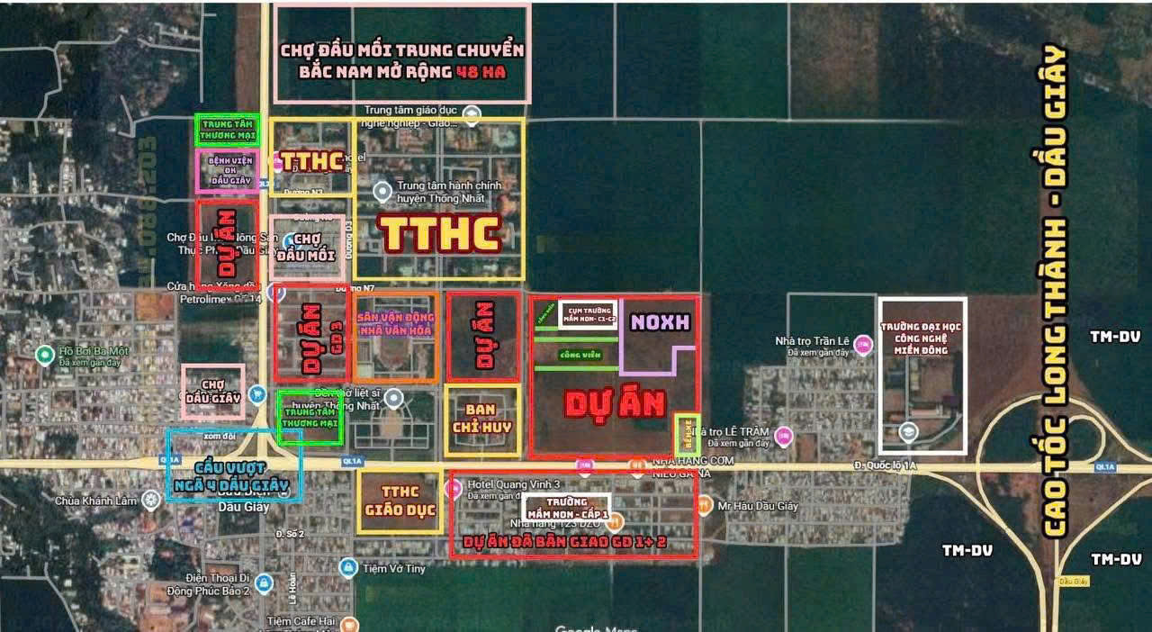 Bản đồ quy hoạch dự án khu đô thị The Link City Dầu Giây